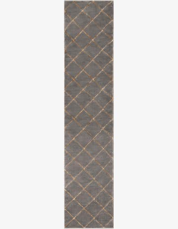 Gray and Gold Vogue Geo Runner Rug