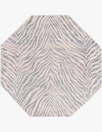 Gray and Ivory Finsbury Octagon Rug