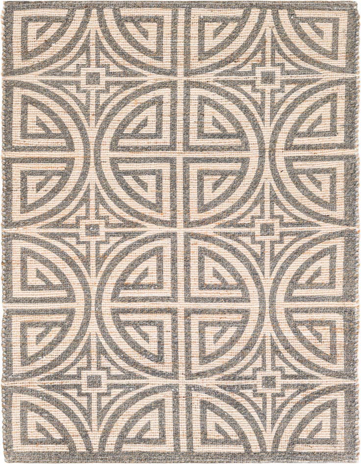 Detail image of 4' 1 x 6' 1 Hand Woven Chenille Jute Rug