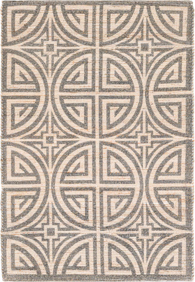 Detail image of 4' 1 x 6' 1 Hand Woven Chenille Jute Rug