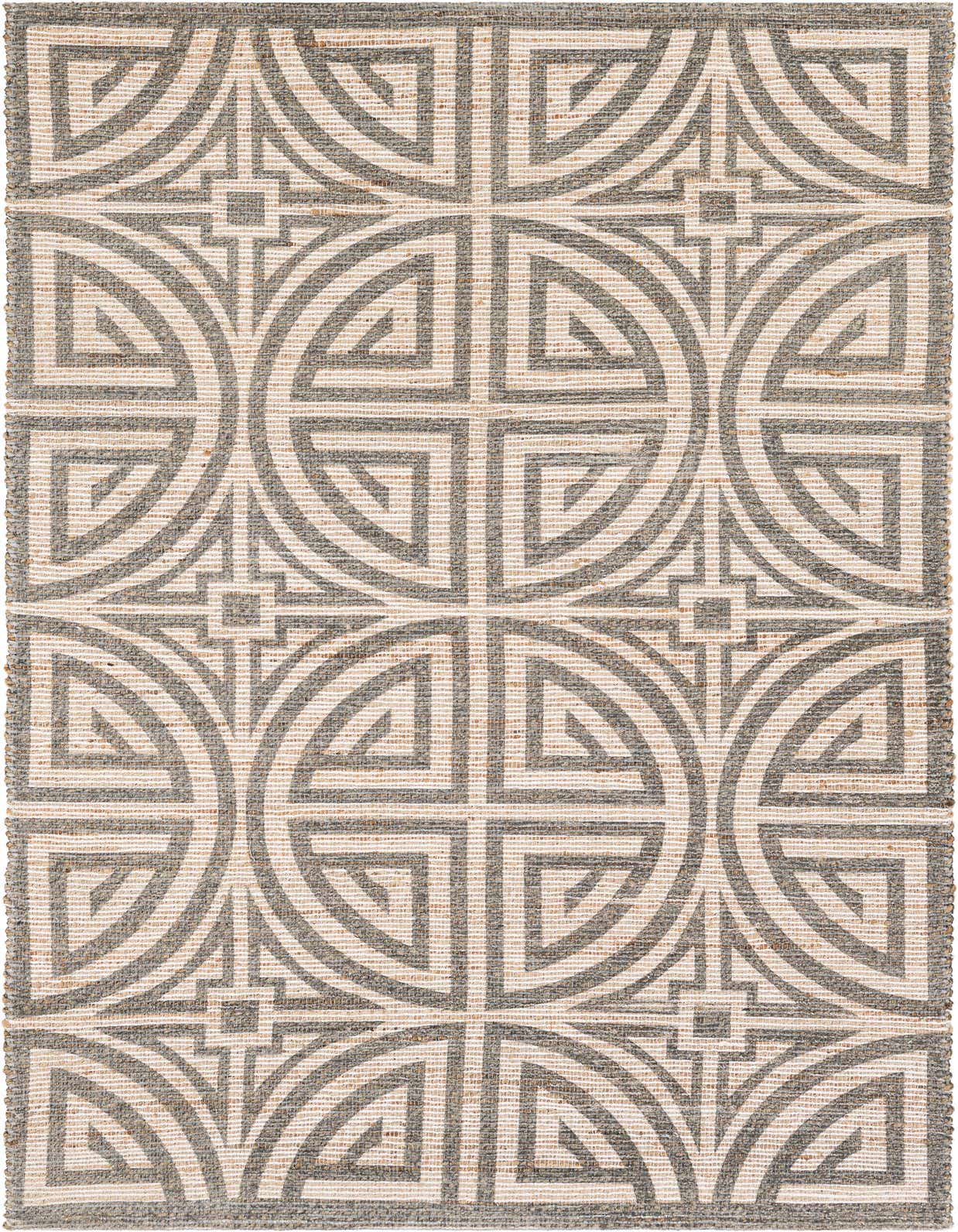 5' 1 x 8' Hand Woven Chenille Jute Rug