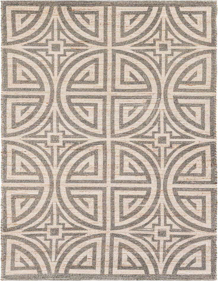 Detail image of 5' 1 x 8' Hand Woven Chenille Jute Rug