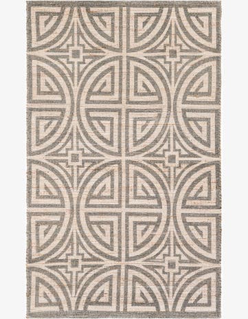 5' 1 x 8' Hand Woven Chenille Jute Rug