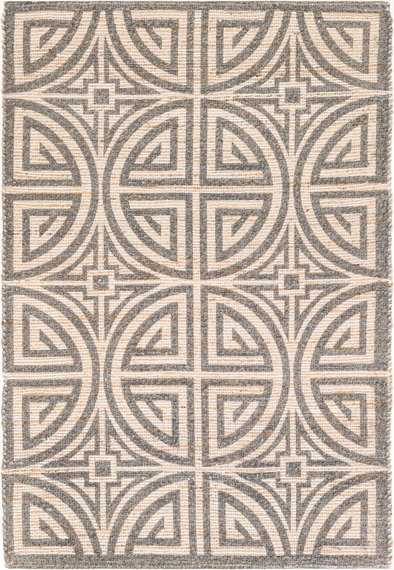 4' 1 x 6' 1  Hand Woven Chenille Jute Rug