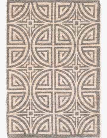 4' 1 x 6' 1 Hand Woven Chenille Jute Rug