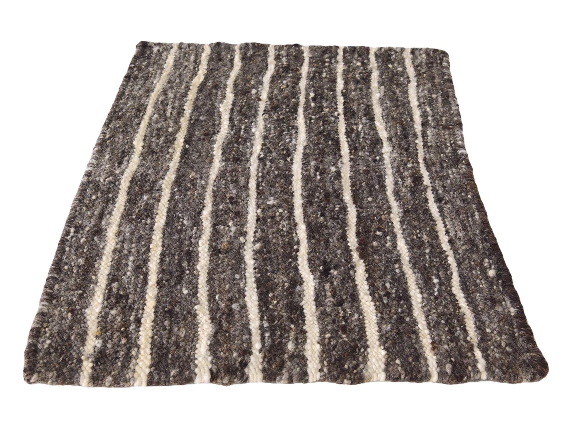 2' 1 x 3' Hand Knotted Moroccan Wool Rug