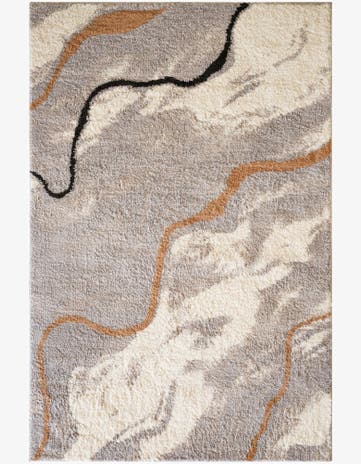 Gray and Ivory Sepia Rug