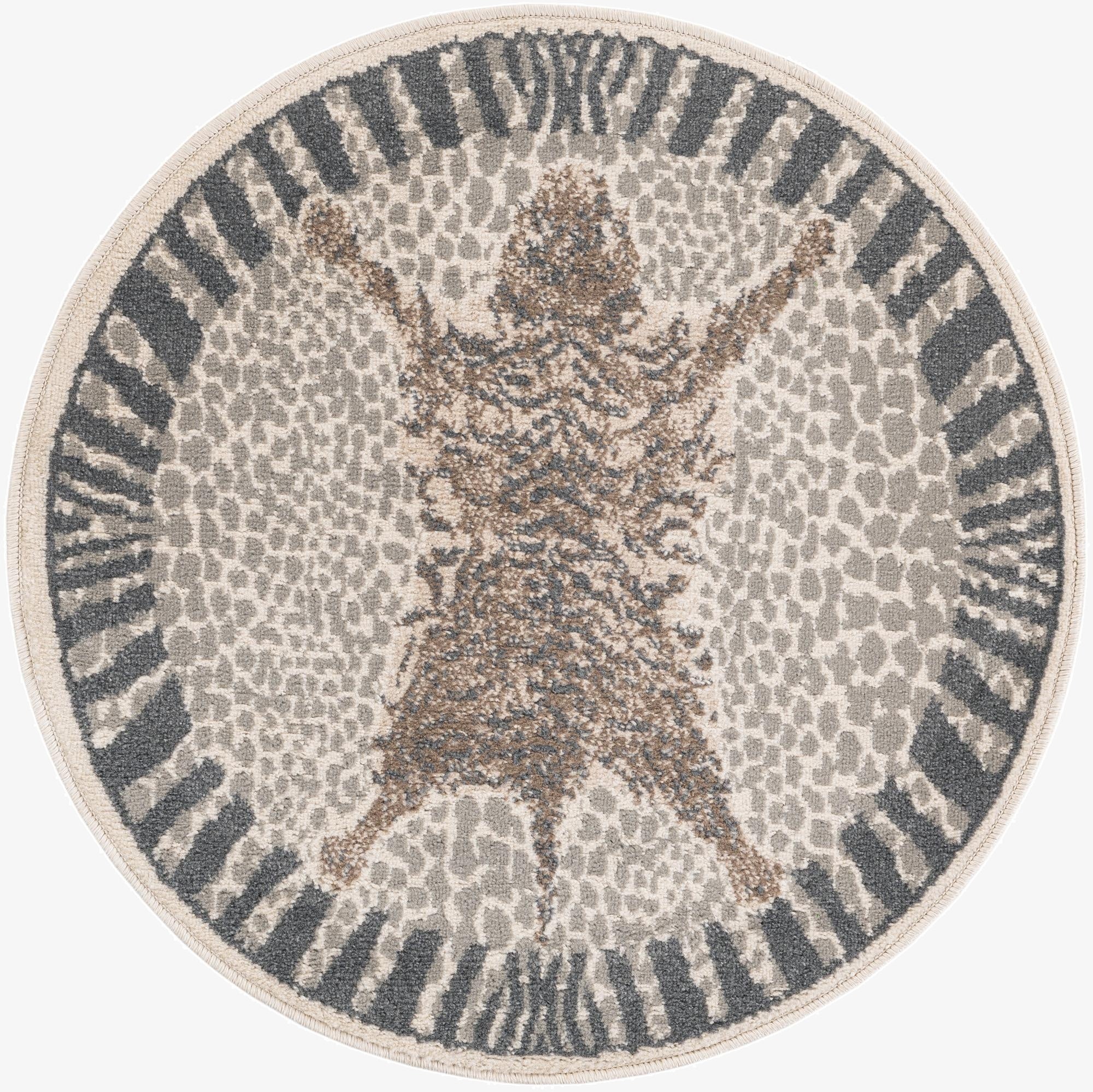 3' x 3' Safari Round Rug