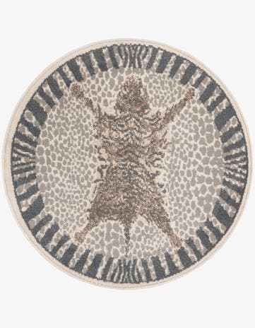3' x 3' Safari Round Rug