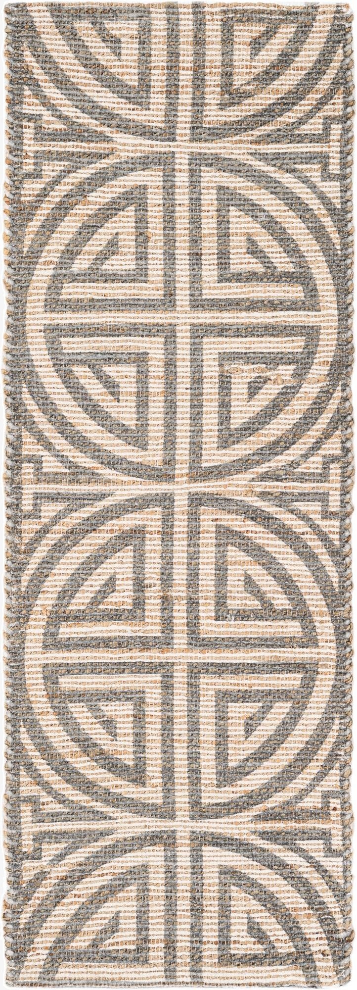 2' 2 x 6' 1  Hand Woven Chenille Jute Runner Rug