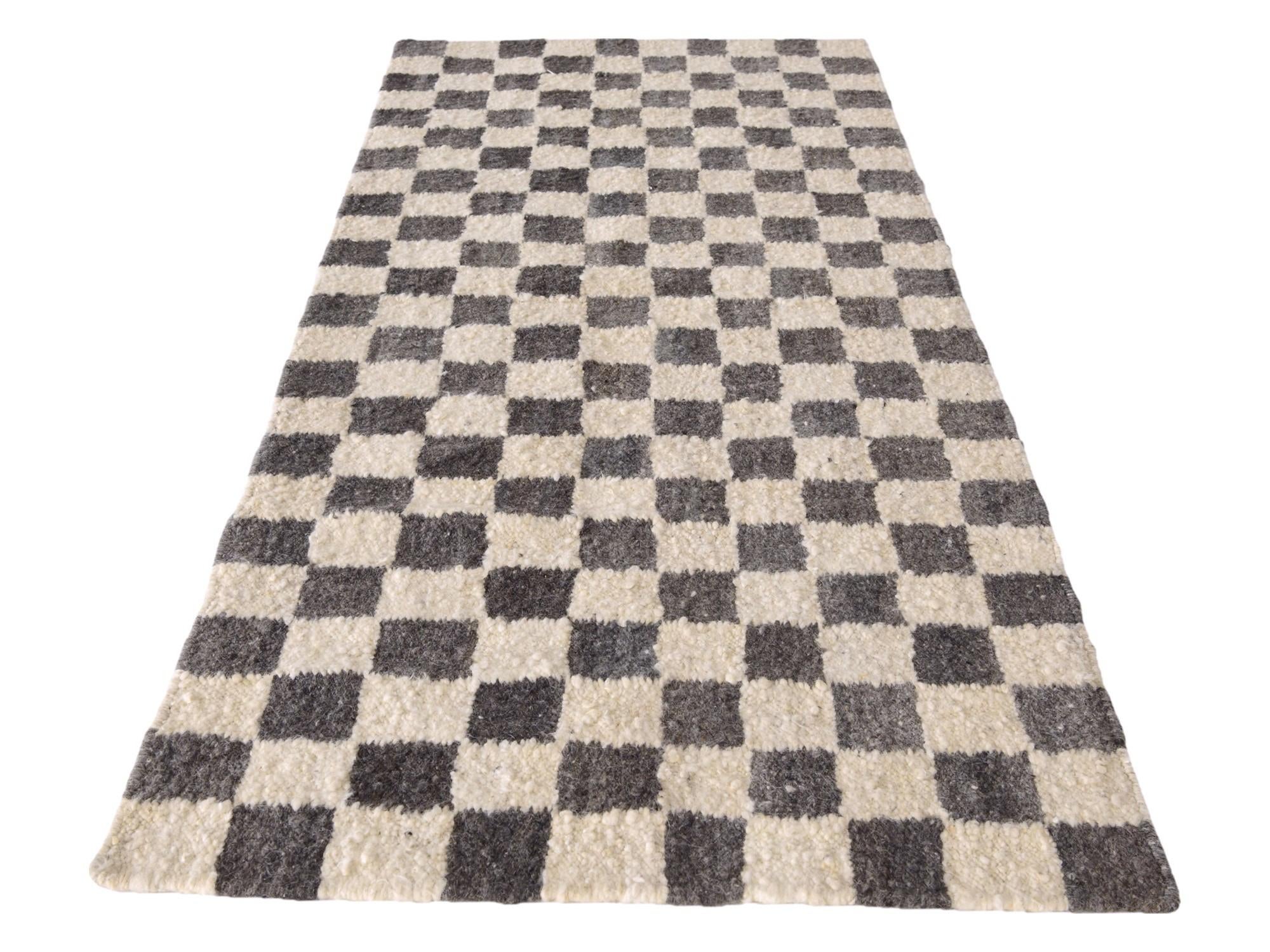 3' 2 x 8' Hand Knotted Moroccan Wool Runner Rug