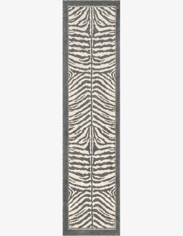Gray and Ivory Savannah Runner Rug