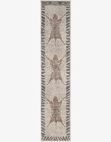 Gray and Ivory Savannah Runner Rug