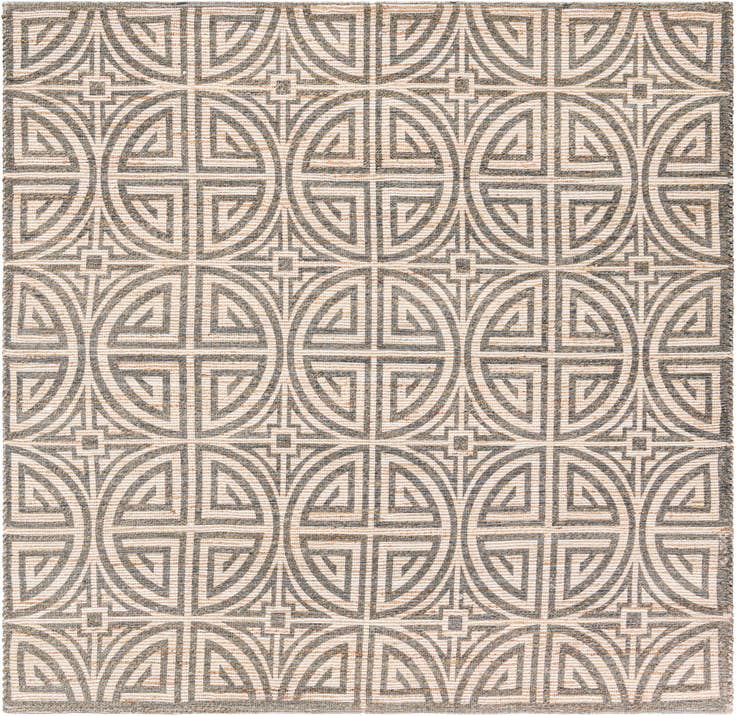 Detail image of 7' 10 x 7' 10 Hand Woven Chenille Jute Square Rug