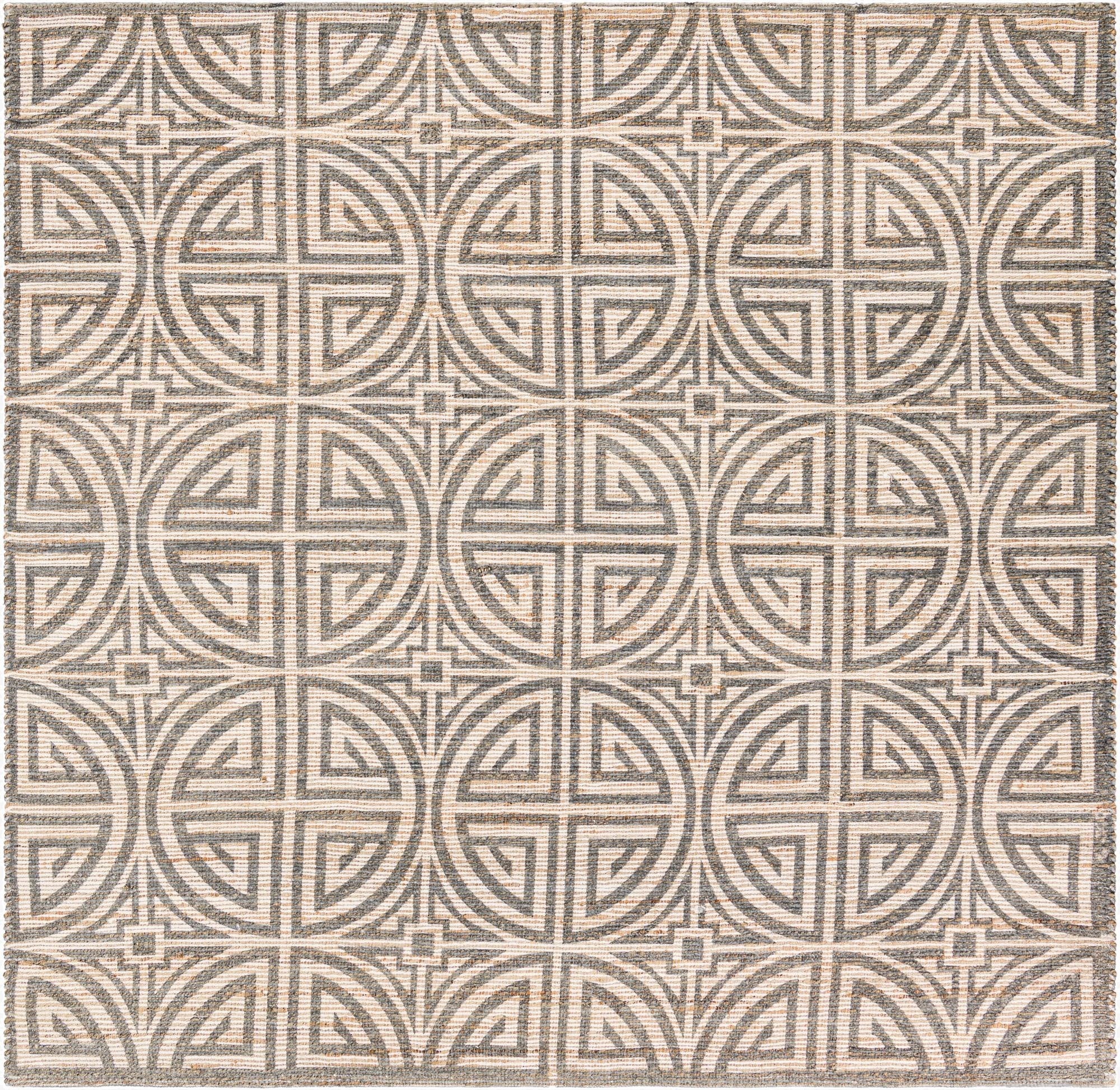 7' 10 x 7' 10  Hand Woven Chenille Jute Square Rug