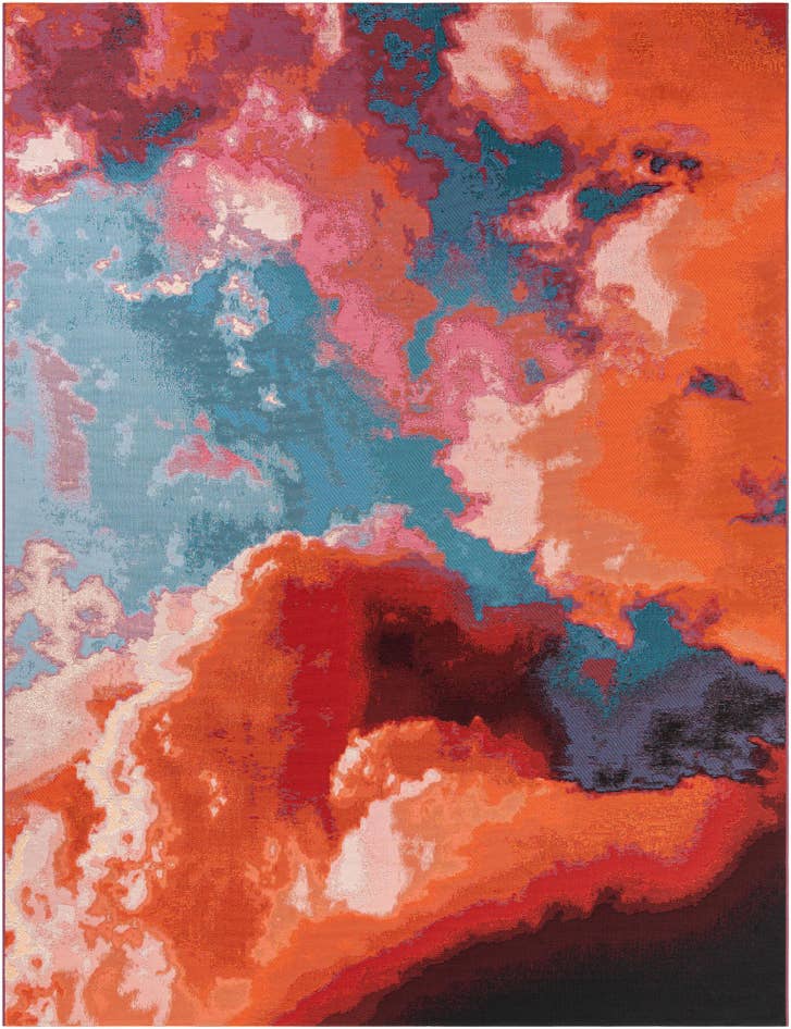 Detail image of 9' x 12' Easy-Clean Modern Indoor / Outdoor Rug