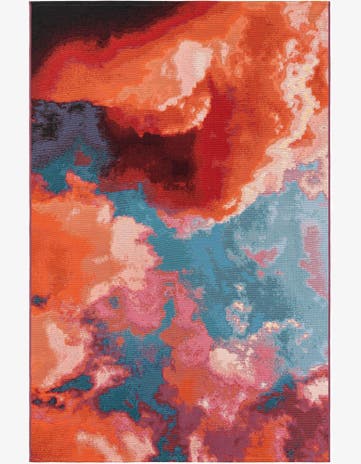 5' 3 x 8' Easy-Clean Modern Indoor / Outdoor Rug