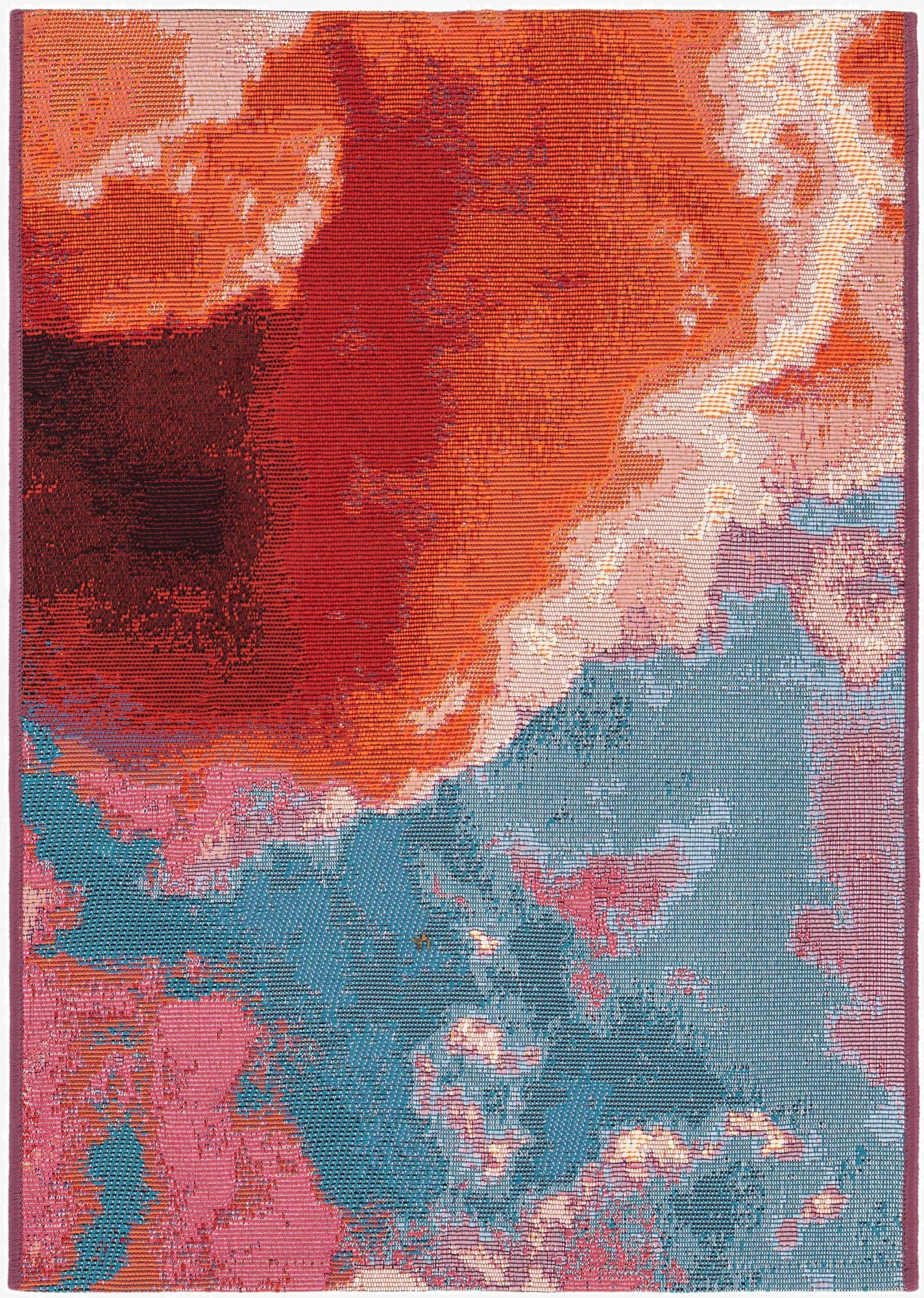 2' x 3' 1  Washable Modern Indoor / Outdoor Rug