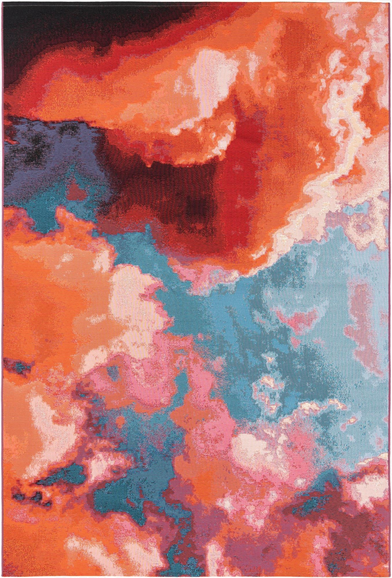 6' 1 x 9'  Washable Modern Indoor / Outdoor Rug