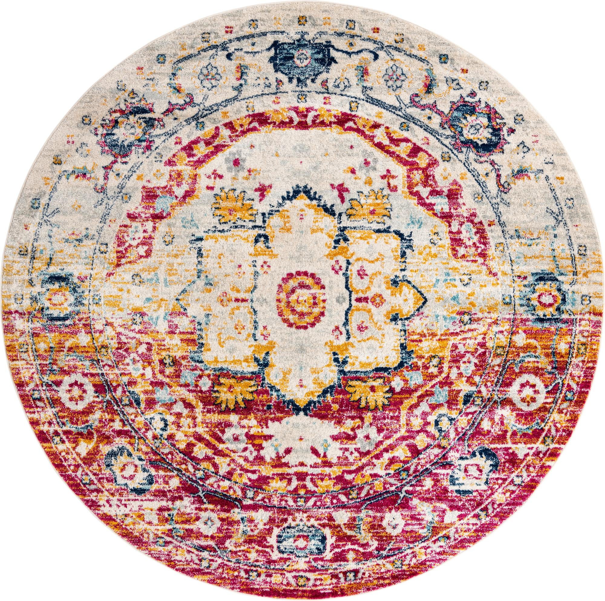 7' 10 x 7' 10 Madeline Vintage Round Rug