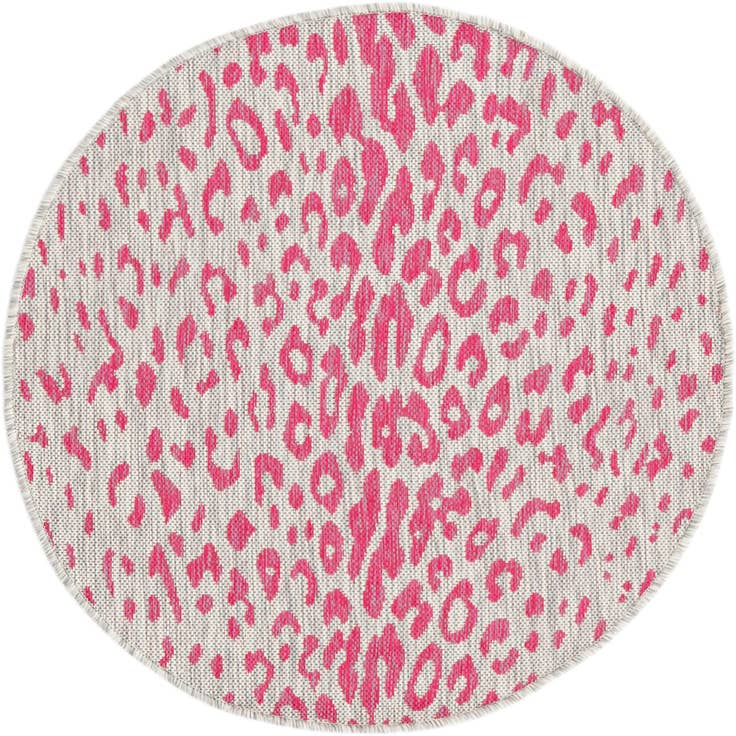 Detail image of 3' x 3' Easy-Clean Safari Indoor / Outdoor Round Rug