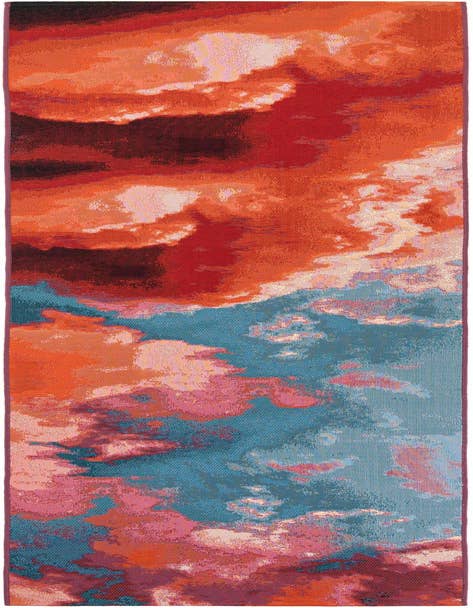 Detail image of 2' 7 x 12' Easy-Clean Modern Indoor / Outdoor Runner Rug