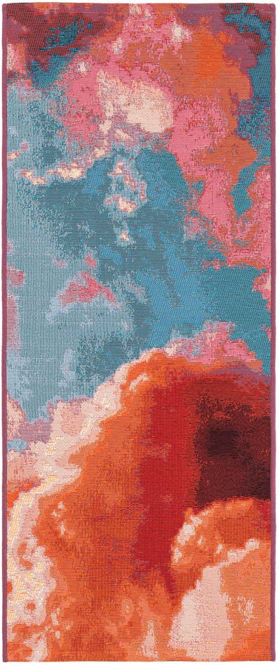 Detail image of 2' x 5' 1 Easy-Clean Modern Indoor / Outdoor Runner Rug