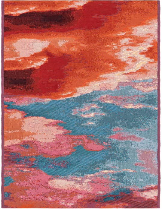 Detail image of 2' x 8' Easy-Clean Modern Indoor / Outdoor Runner Rug