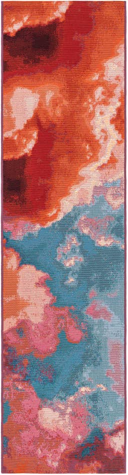 Detail image of 2' x 8' Easy-Clean Modern Indoor / Outdoor Runner Rug