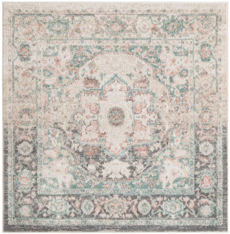 Detail image of 5' x 5' Madeline Vintage Square Rug