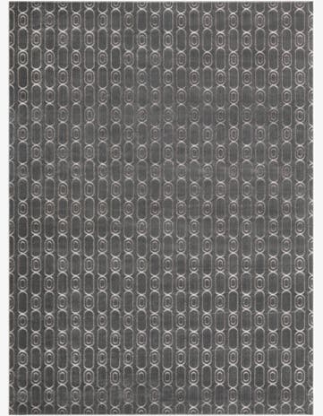 Gray and Silver Vogue Geo Rug