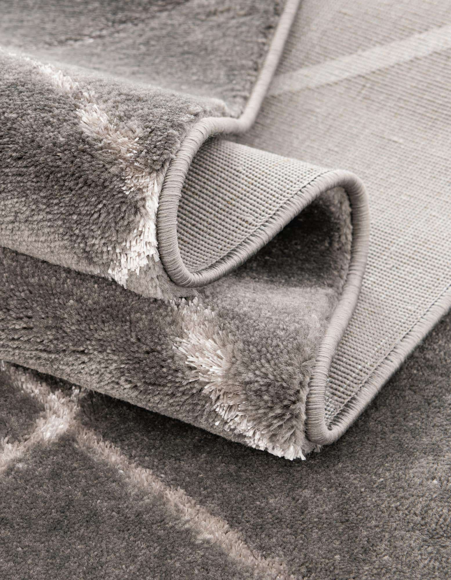 Custom Gray and Silver Vogue Geo Rug