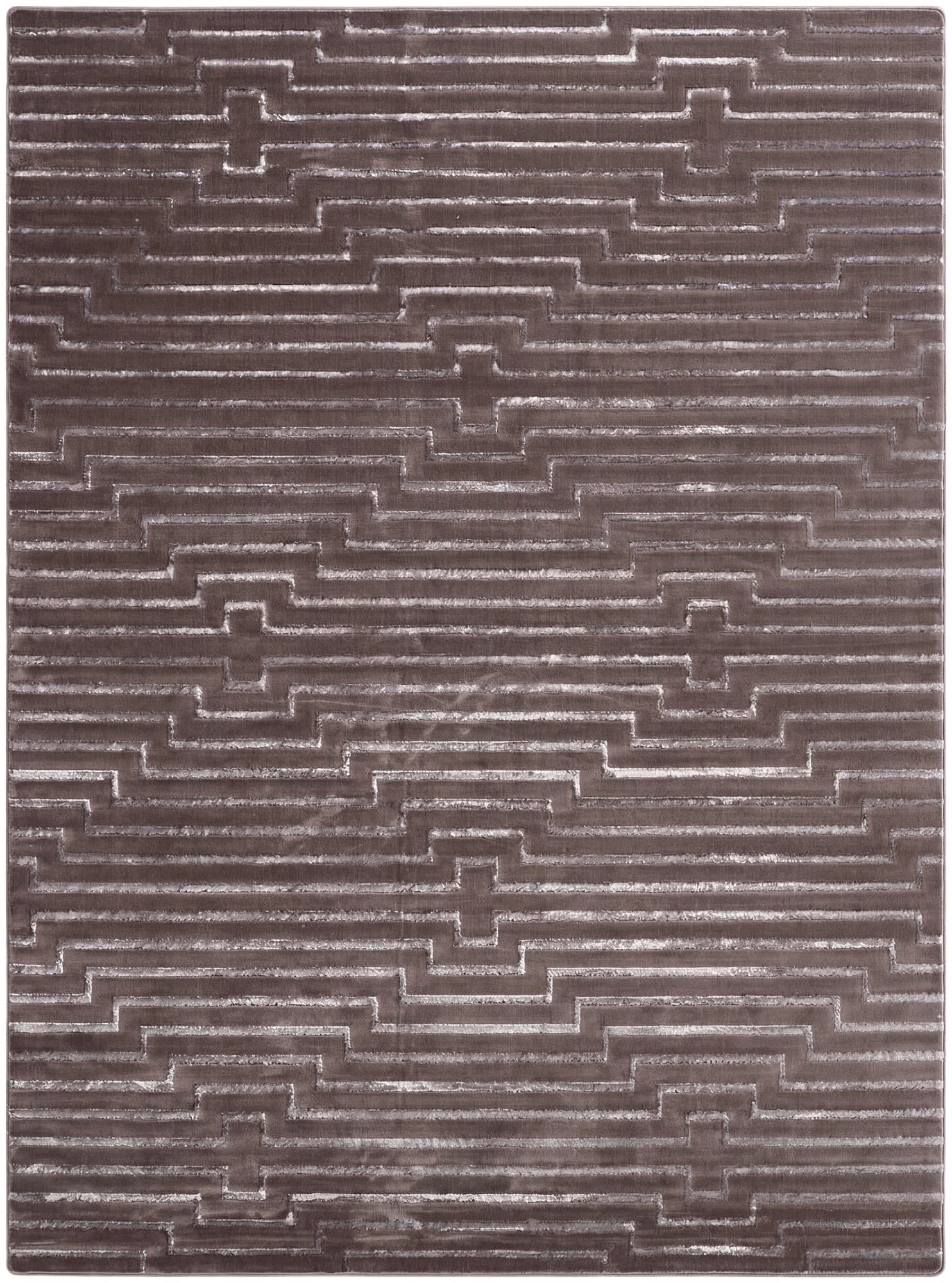 Gray and Silver Vogue Geo Rug