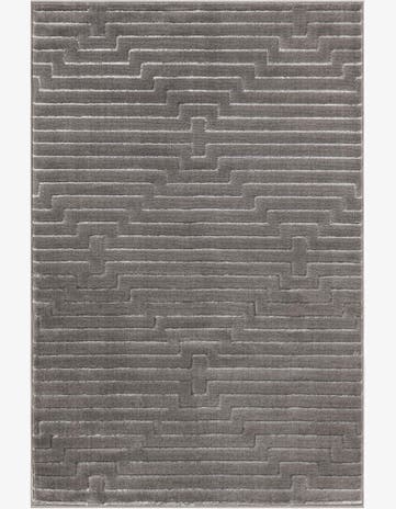 Gray and Silver Vogue Geo Rug
