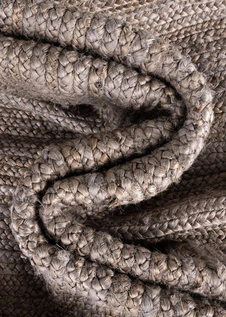 5' 1 x 8' Handmade Braided Jute Oval Rug