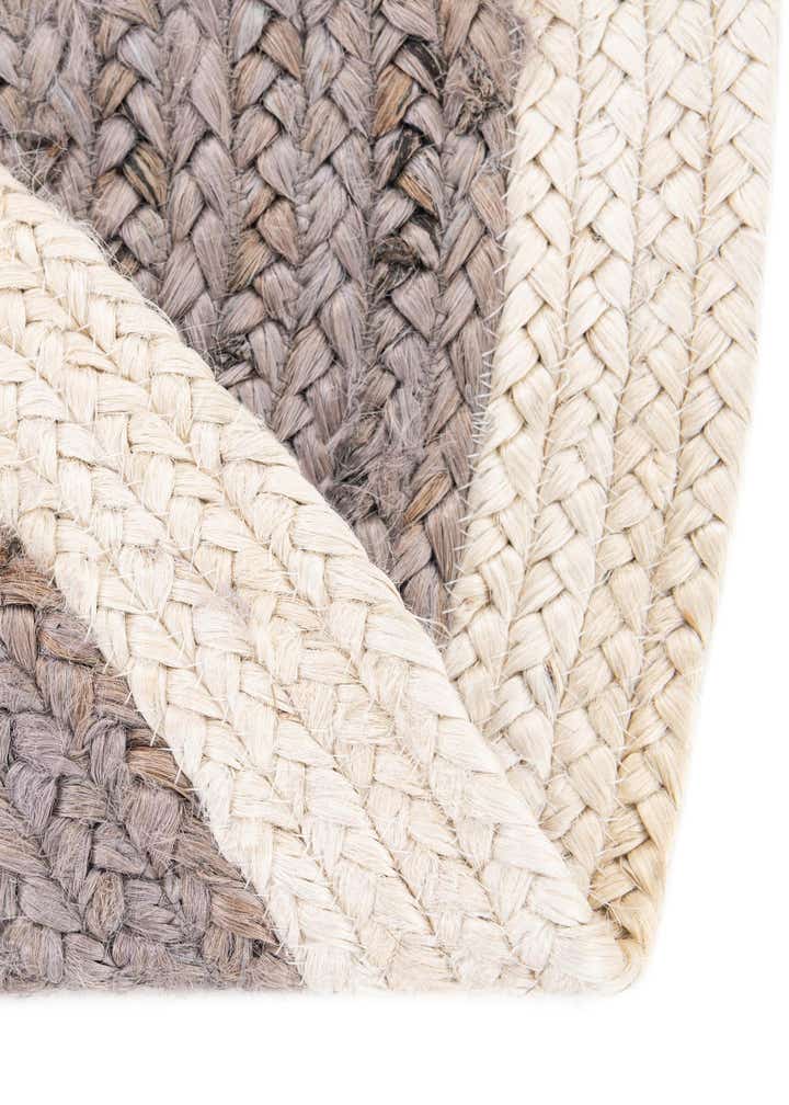 5' 1 x 8' Handmade Braided Jute Oval Rug