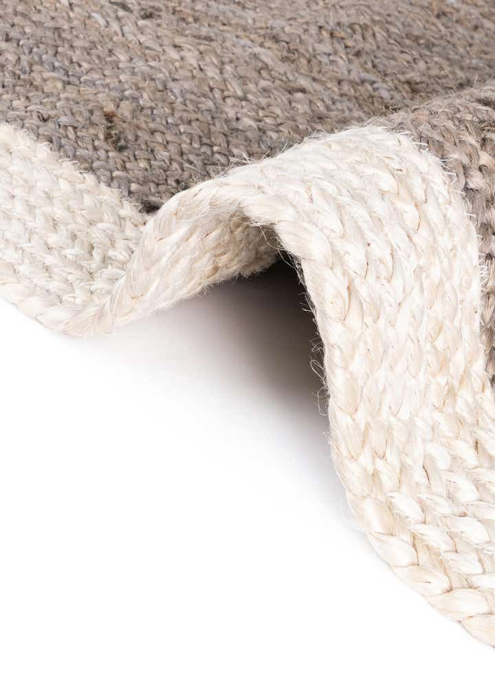 5' 1 x 8' Handmade Braided Jute Oval Rug