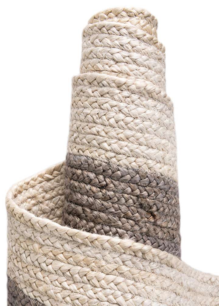 5' 1 x 8' Handmade Braided Jute Oval Rug