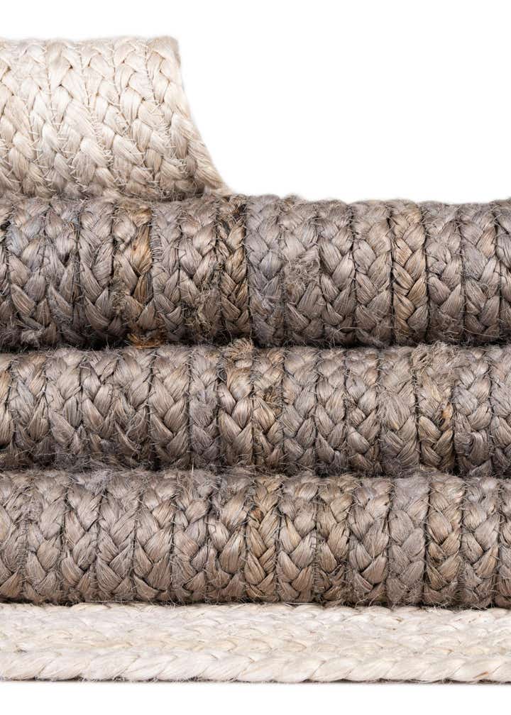 5' 1 x 8' Handmade Braided Jute Oval Rug