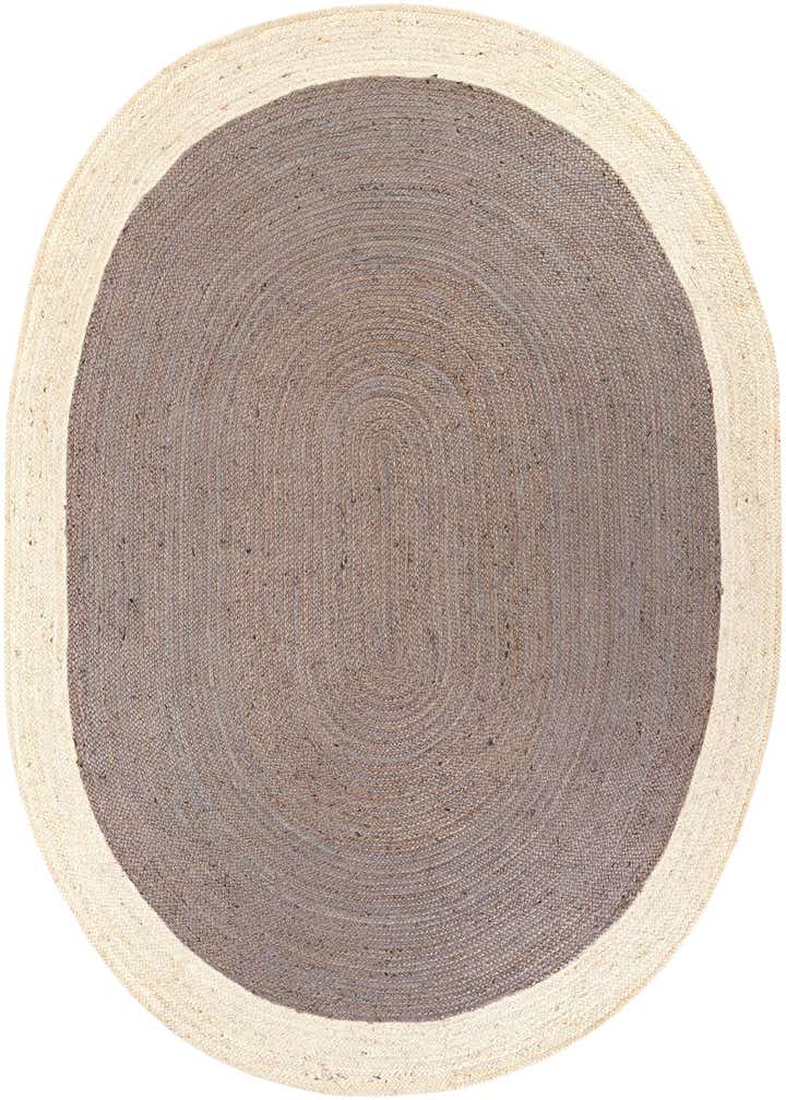 7' 10 x 10' Handmade Braided Jute Oval Rug