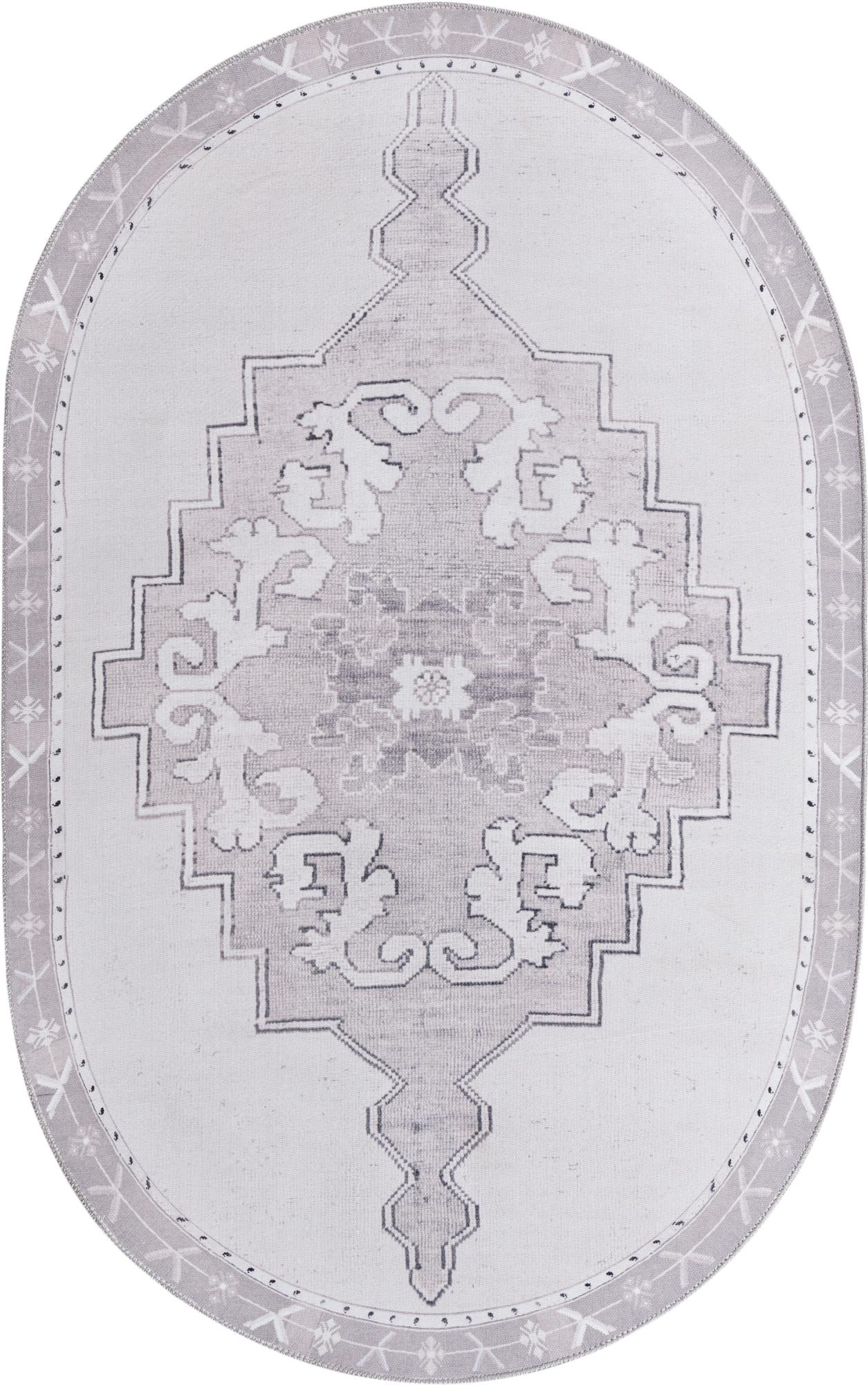 5' x 8' Washable Timeless Oval Rug