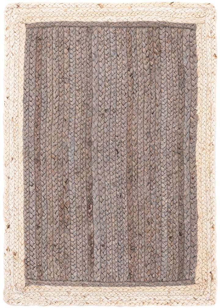 2' x 3' 1 Handmade Braided Jute Rug