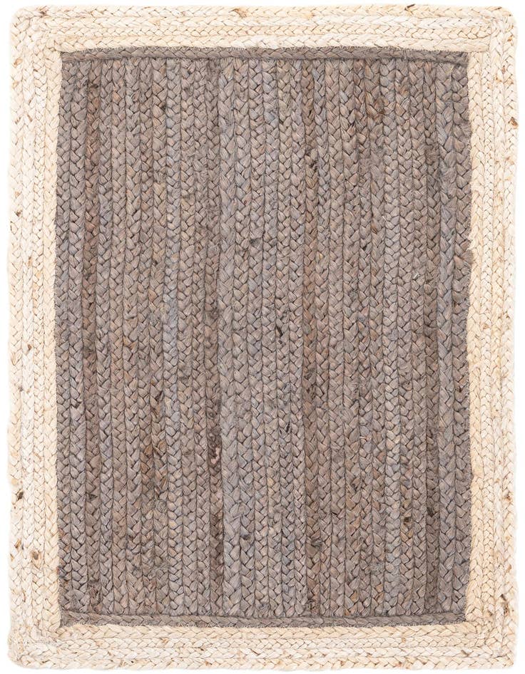 Detail image of 2' x 3' 1  Hand Braided Jute Rug