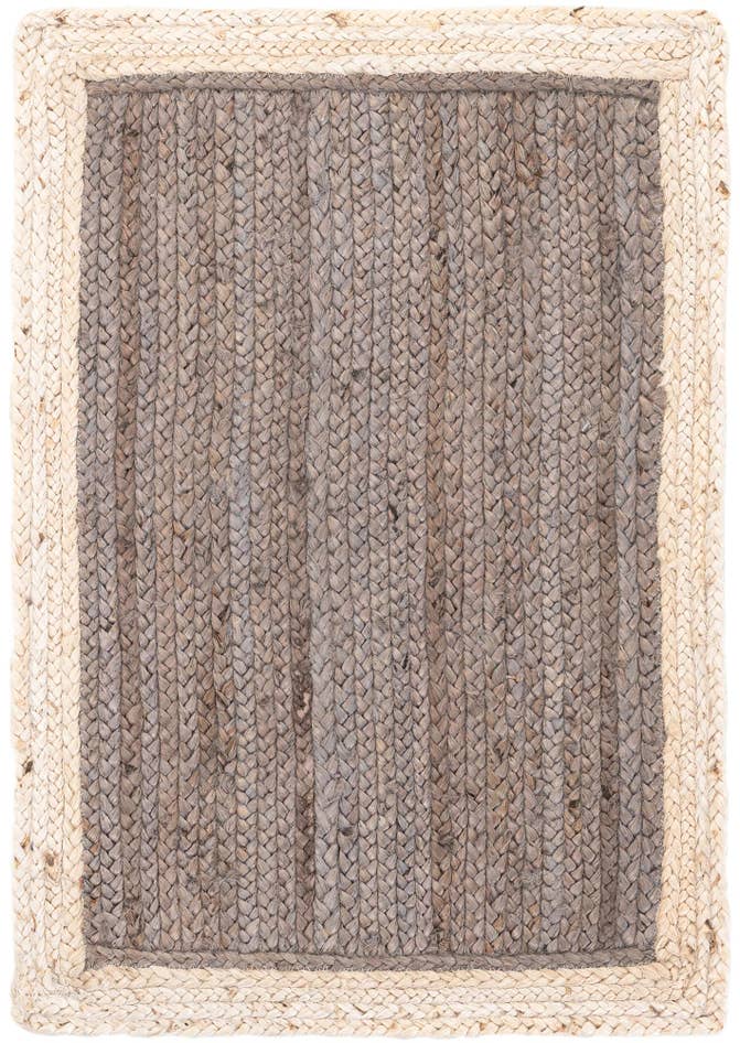 Detail image of 2' x 3' 1 Handmade Braided Jute Rug