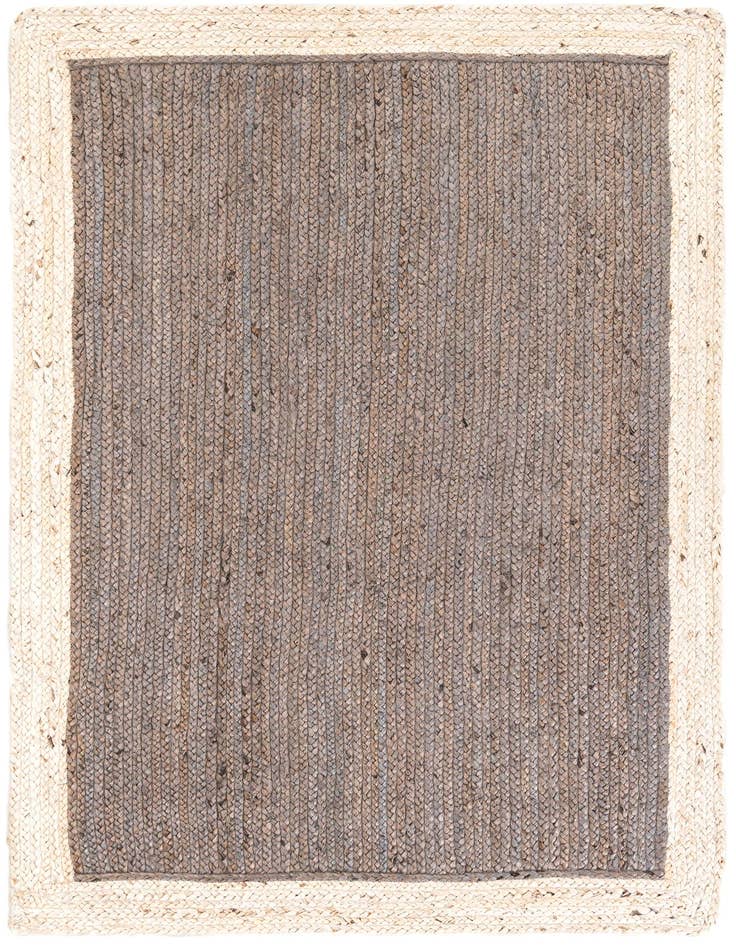 Detail image of 4' 1 x 6' 1  Hand Braided Jute Rug