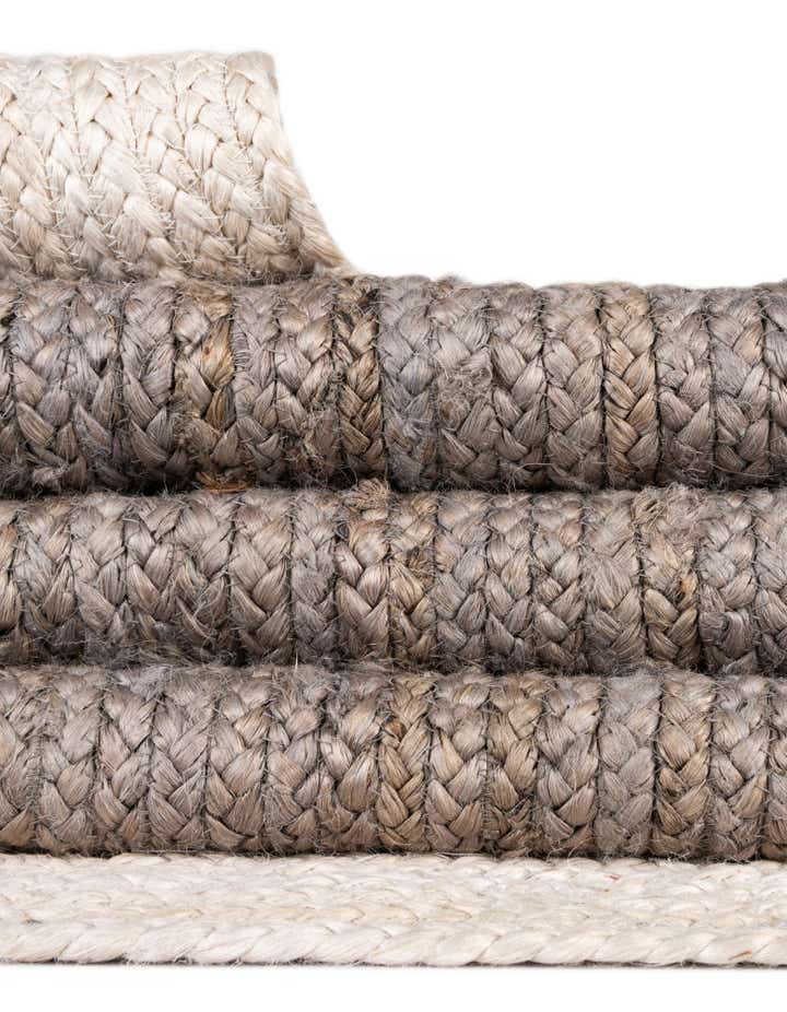 4' 1 x 6' 1 Handmade Braided Jute Rug