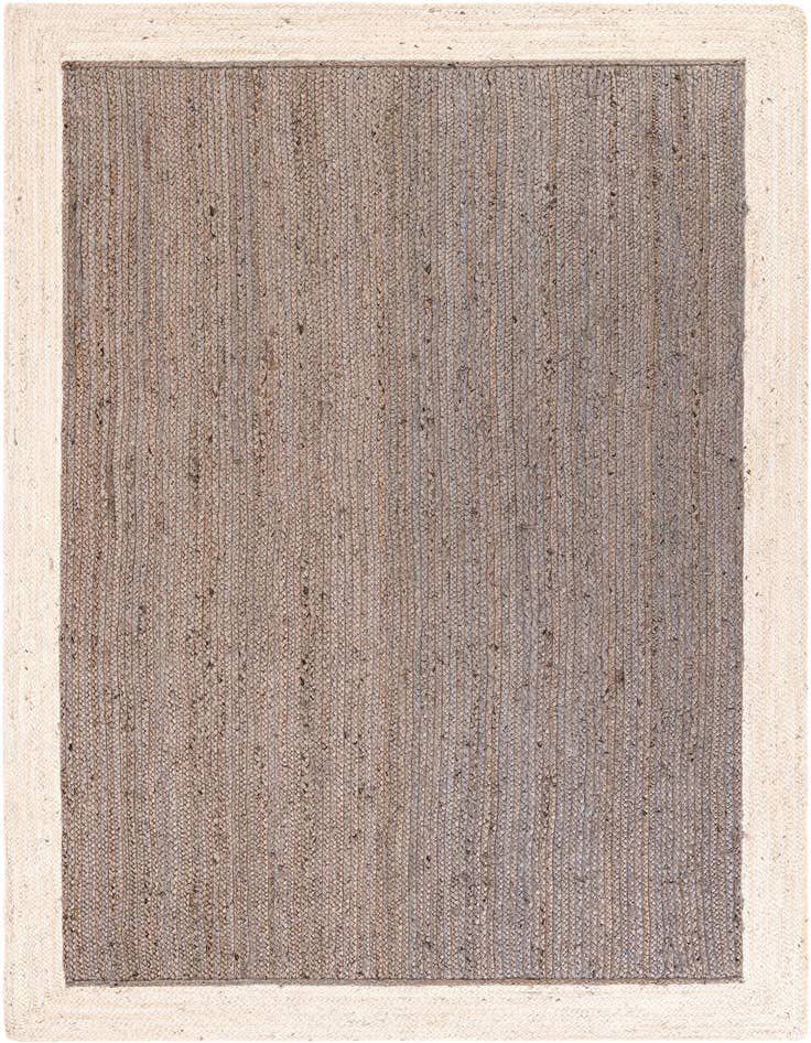 Detail image of 6' 1 x 9'  Hand Braided Jute Rug