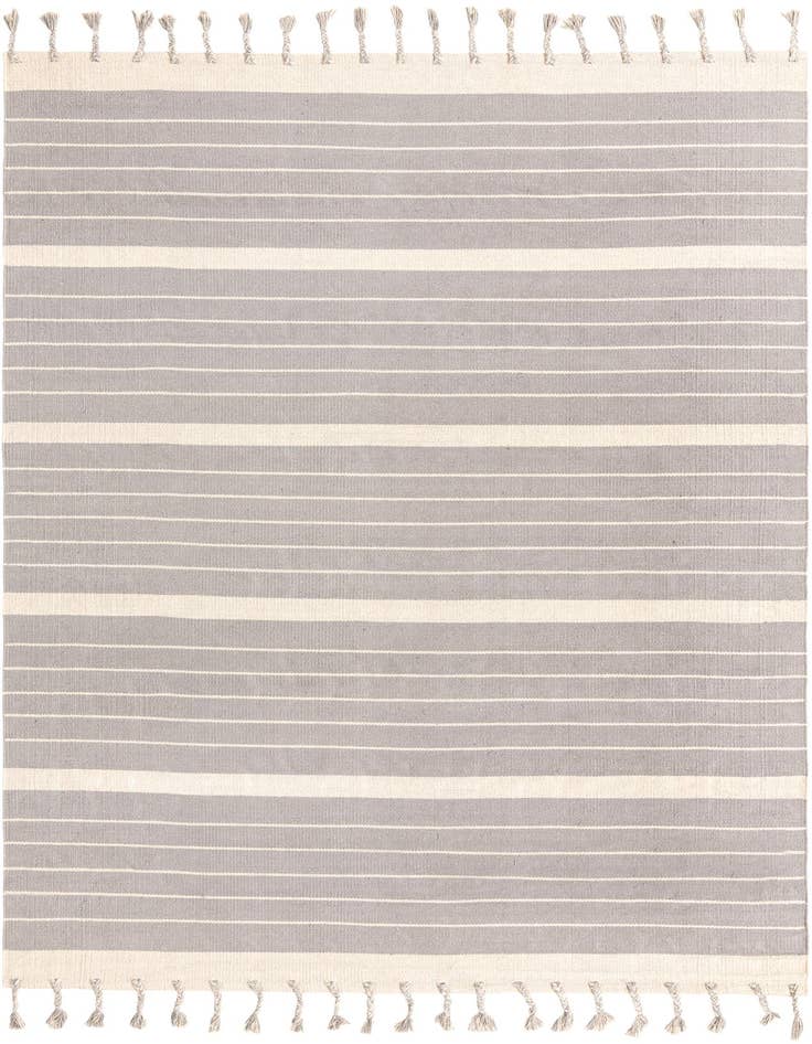 Detail image of 7' 1 x 10' Hand Woven Chindi Cotton Rug