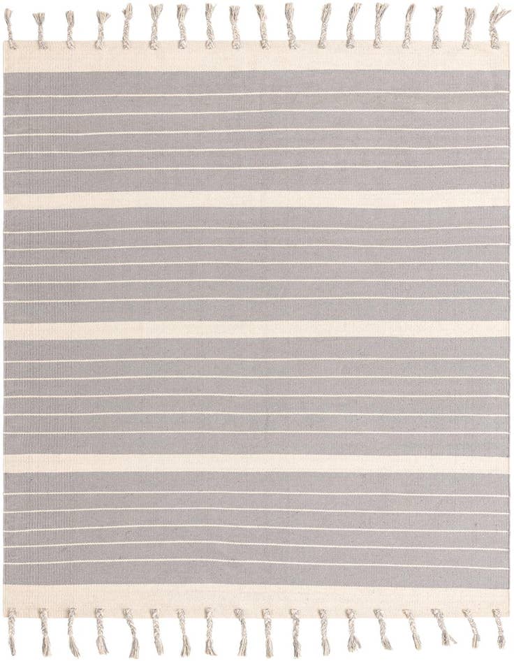 Detail image of 6' 1 x 9' Hand Woven Chindi Cotton Rug
