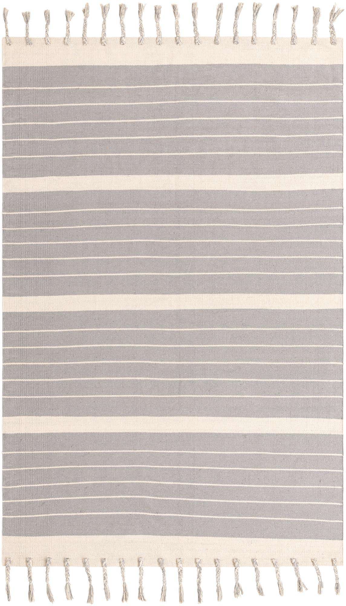 6' 1 x 9' Hand Woven Chindi Cotton Rug